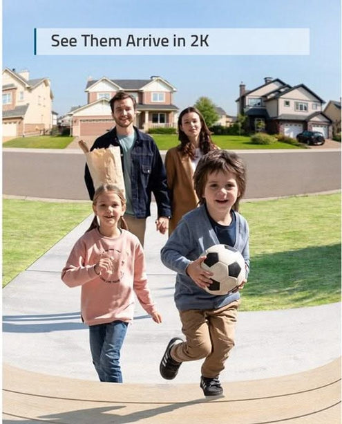 Sonnette vidéo Eufy, résolution 2K, batterie rechargeable, extension à Homebase