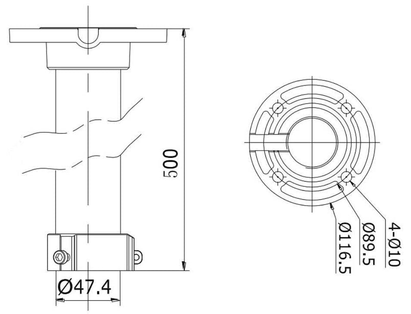 Hikvision DS-1662ZJ Deckenhalterung Rohr 50cm