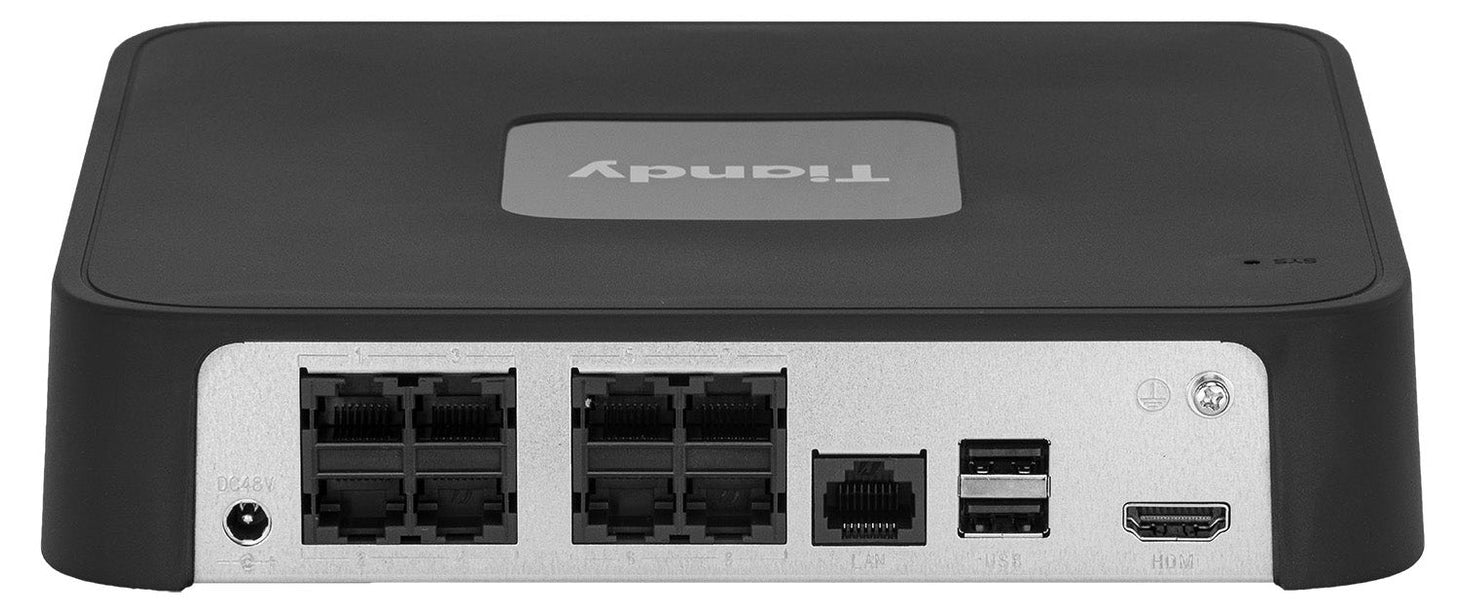 Tiandy TC-R3110, Netwerk Video Recorder, HDMI, 8x PoE, Max 6MP, Spark Series