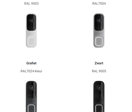 Ajax Systems Ajax Systems DoorBell, 4 MP Camera with built-in AI and PIR Sensor