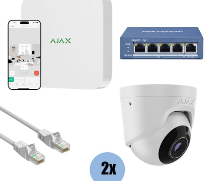 Ajax Systems Ajax Systems Kit 2x Turret, NVR und Verkabelung