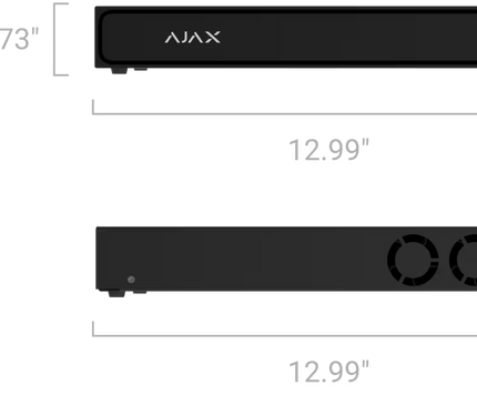 Ajax Systems Ajax Systems Superior NVR H2DAI2GAC Recorder 8 Kanalen, 4K HDMI, Zonder PoE, met AI, 2x HDDslot, Zwart
