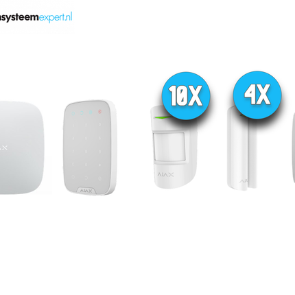 Ajax Systems Alarmsysteem Kit 6 Draadloos (Wit)
