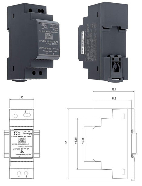 AlarmsystemExpert.de AlarmsystemExpert.de Gürteltransformator 12V DC für z.B. Video-Türklingel Ajax Doorbell & Hikvision KV6113 (DC-Stromversorgung)