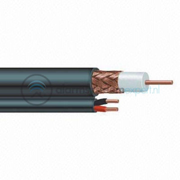 Alarm SystemExpert.de Koax RG59 Kombikabel mit DC Stromkabel, 100 Meter