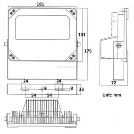 Alarm SystemExpert.co.uk Lampe IR, spot angle 90 degrés, portée 16 mètres, alimentation PoE