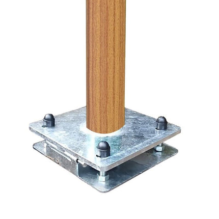 Alarm SystemExpert.co.uk Kameramast mit Kippanker in leichter Holzkonstruktion 3 Meter