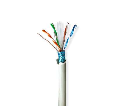 AlarmsysteemExpert.nl AlarmsysteemExpert.nl Netzwerkkabel CAT6 F/UTP, 100 m auf Rolle, 100 % Kupfer, massive Adern