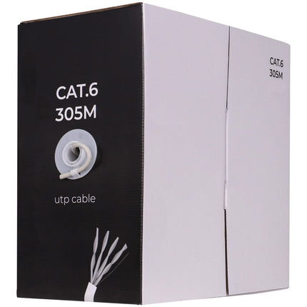 Alarm SystemExpert.fr Alarm SystemExpert.fr Câble réseau CAT6 UTP, 305 mtr, Solid cores CCA, câble intérieur