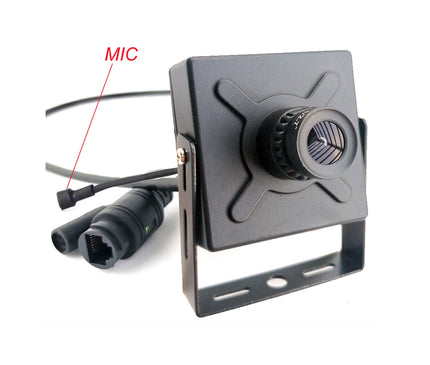 Alarm SystemExpert.nl Alarm SystemExpert.nl Pinhole IP camera 4Mp, 16mm telephoto lens, viewing angle 22degrees, PoE, Microphone