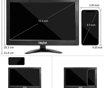 AlarmSystemExpert.de TFT 13" Full HD Monitor inkl. Halterung für Wand oder Schreibtisch DEMO MODEL