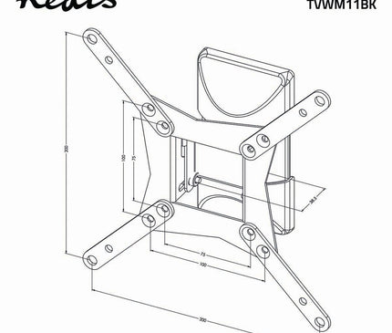 Alarm SystemExpert.nl Alarm SystemExpert.nl Support mural TV, inclinable pour 10-32 ", max. 30Kg. 1 point d'articulation