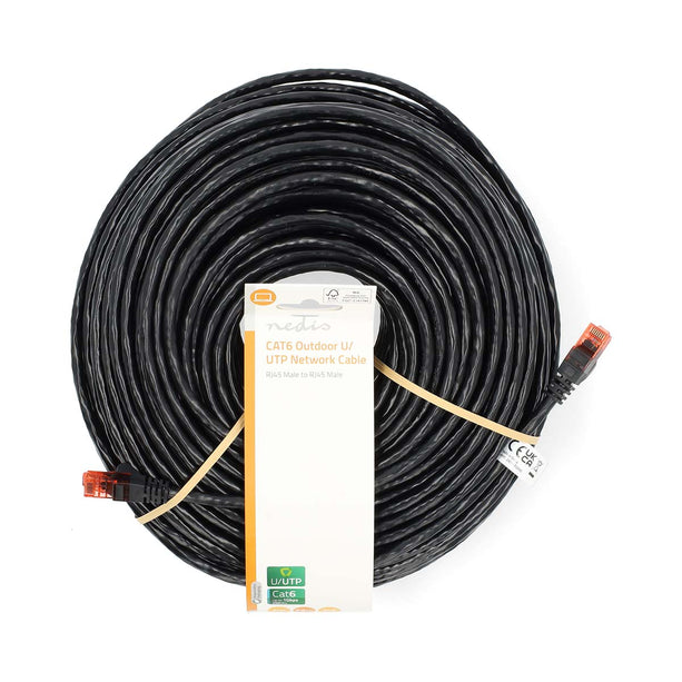 Alarm SystemExpert.nl Alarm SystemExpert.nl UTP CAT6 Netzwerkkabel 20mtr Outdoor Kabel PE Mantel schwarz