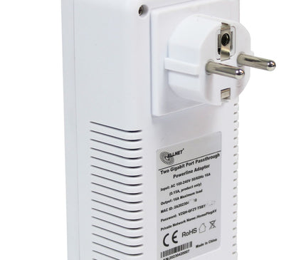 AlarmsysteemExpert.nl ALLNET Powerline Adapter Set 1200 Mbit Bridge RJ45 SmartLink with Pass-Through
