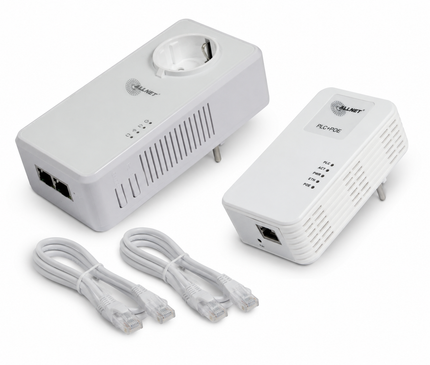 AlarmsysteemExpert.nl Kit d'adaptateurs CPL ALLNET avec PoE 1 200 Mbit RJ45 SmartLink