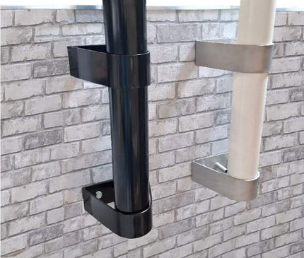 Alarm SystemExpert.co.uk Mât de caméra 3 mètres Ø 90mm avec supports muraux en acier inoxydable