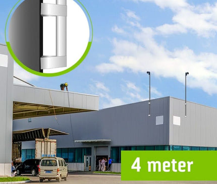 Alarm SystemExpert.nl Alarm SystemExpert.nl Kameramast 4 Meter Ø 90mm mit Wandhalterungen aus Edelstahl