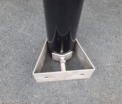 Alarm SystemExpert.nl Alarm SystemExpert.nl Kameramast 4 Meter Ø 90mm mit Wandhalterungen aus Edelstahl