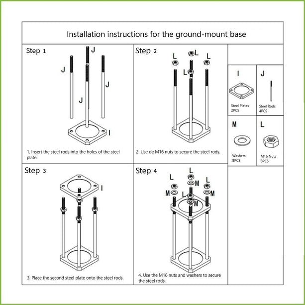 Alarm SystemExpert.co.uk Mât de caméra 3.5m Gris foncé, Acier galvanisé, Paratonnerre DEMO