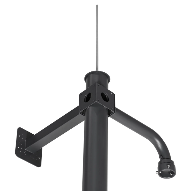 AlarmsysteemExpert.nl Cameramast 4.5m Donkergrijs, Gegalvaniseerd staal, Bliksemafleider