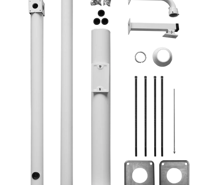 Alarm SystemExpert.nl Alarm SystemExpert.nl Camera mast 4.5m White, Galvanized steel, Lightning arrestor