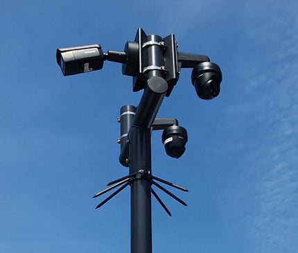 Système d'alarmeExpert.nl Système d'alarmeExpert.nl Mât de caméra Pièce en T 70mm couleur noir RAL9005