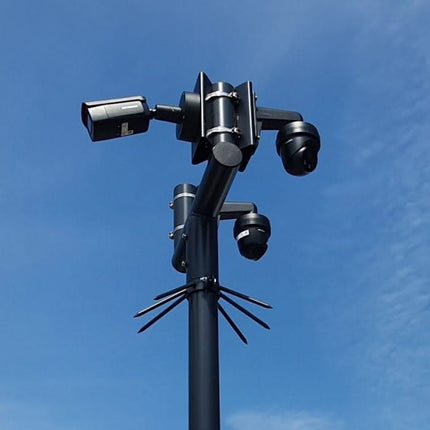 Système d'alarmeExpert.nl Système d'alarmeExpert.nl Mât de caméra Pièce en T 70mm couleur noir RAL9005