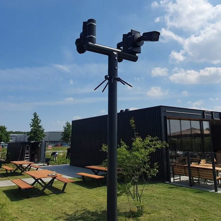 AlarmsysteemExpert.nl Cameramast T-stuk 90mm kleur zwart RAL9005