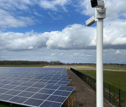 Alarm SystemExpert.nl Alarm SystemExpert.nl Kameramast bewegliches Aluminium 4 Meter Ø 90mm mit Kachelrahmen