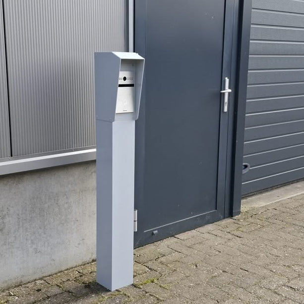 AlarmsysteemExpert.nl Intercomzuil 130cm, 15x15cm Dubbellaags gepoedercoat