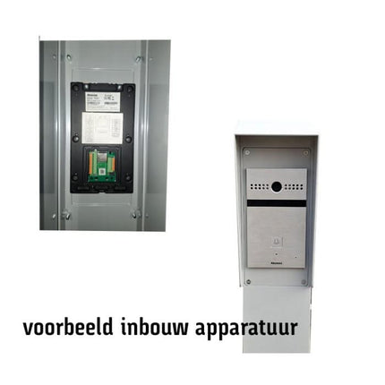 AlarmsysteemExpert.nl Intercomzuil 230cm, 15x15cm Dubbellaags gepoedercoat