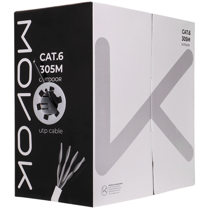 AlarmsysteemExpert.nl Netwerkkabel CAT6 UTP, 305 mtr, Solid aders CCA, Outdoor kabel