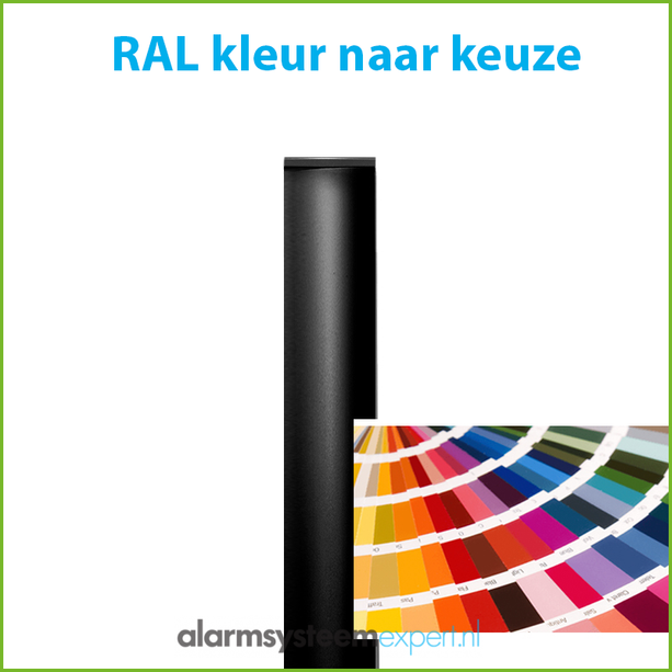 AlarmsysteemExpert.nl Ronde cameramast met kantelanker 4 meter Ø 90mm