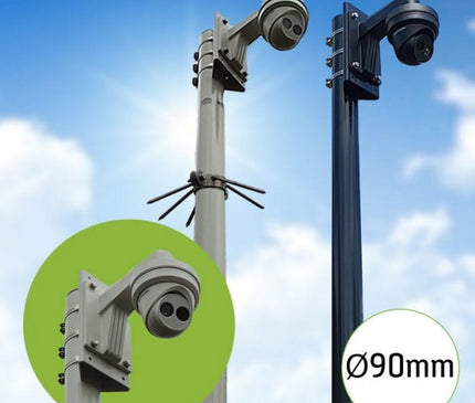 AlarmsysteemExpert.nl Ronde cameramast met kantelanker 5 meter Ø 90mm