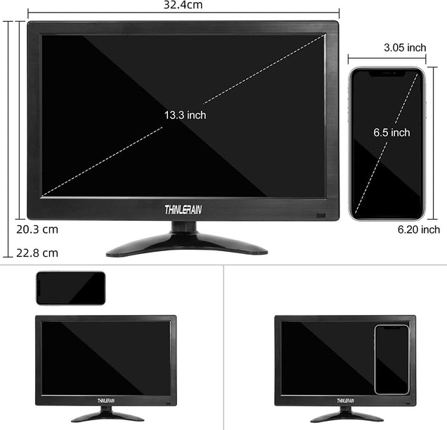 AlarmsysteemExpert.nl TFT 13" Full HD monitor incl. montagebeugel voor aan wand of bureau