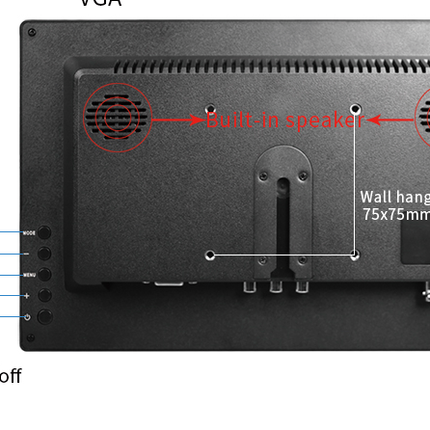 AlarmsysteemExpert.nl TFT 13" Full HD monitor incl. montagebeugel voor aan wand of bureau