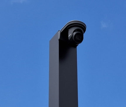 Alarm SystemExpert.co.uk Quadratischer Kameramast mit Kippanker 3 Meter Schwarz