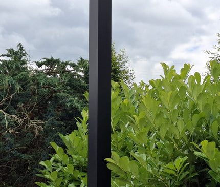 Alarm SystemExpert.co.uk Quadratischer Kameramast mit Kippanker 3 Meter Schwarz