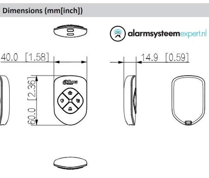 Dahua Dahua Airshield DHI-ARA24-W2(868) Draadloze Keyfob