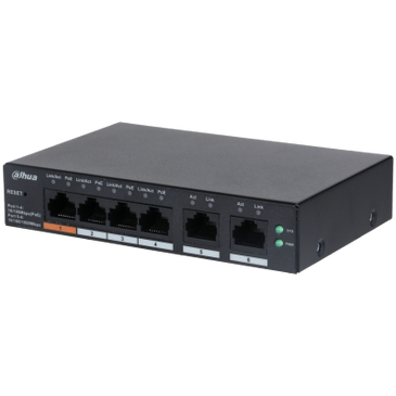Dahua Dahua DH-CS4006-4ET-60, 4xPoE 100Mb ports, Smart Switch, 2x Uplink Gigabit