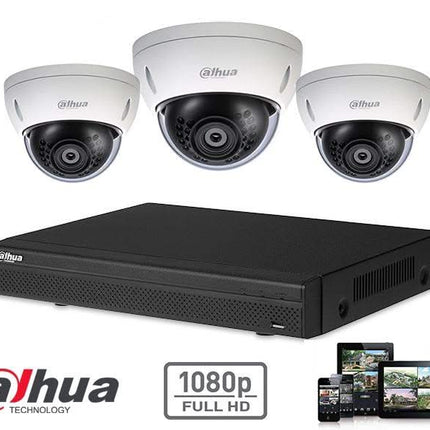 Dahua Dahua Full HD-CVI Kit 3x Dome 2 Megapixel Kamera Sicherheitsset