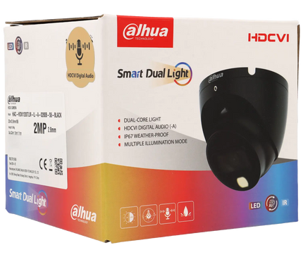 Dahua Dahua HAC-HDW1200TLM-IL-A-B, 2MP 2.8mm, HD-CVI, Doppellicht, Koax