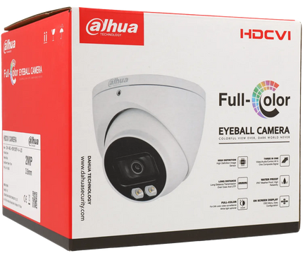 Dahua Dahua HAC-HDW2249T-A-LED, 2MP 2.8mm, HD-CVI, Eyeball, Full-Color, coax