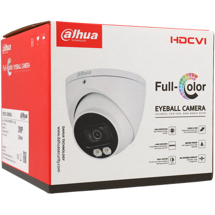 Dahua Dahua HAC-HDW2249T-A-LED, 2MP 2.8mm, HD-CVI, Eyeball, Full-Color, coax