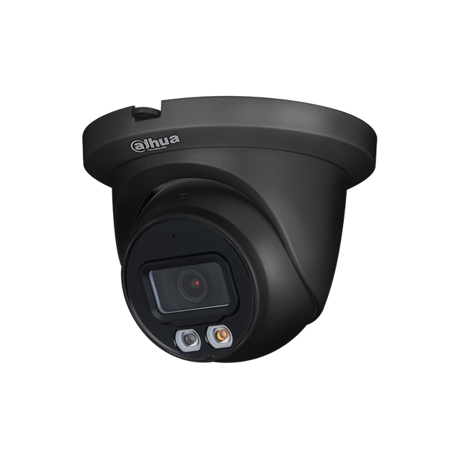 Dahua Dahua IPC-HDW2449TM-S-IL 4Mp 2.8mm H.265 Smart Dual Light Full Color, PoE  Black