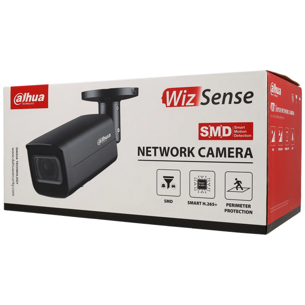 Dahua Dahua IPC-HFW2441T-ZS Noir, 4MP Bullet 2.7~13.5mm Zoom, Wizsense smart detection