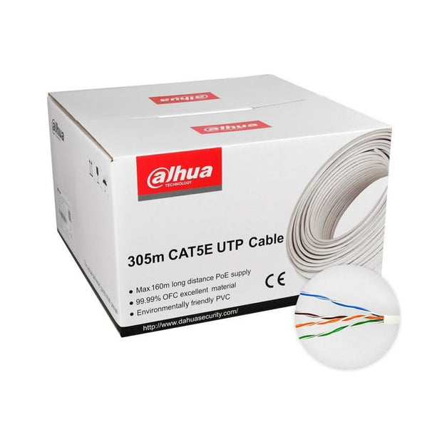 Dahua Dahua Câble réseau CAT5E UTP 305 mtr, 100% cuivre, conducteurs solides