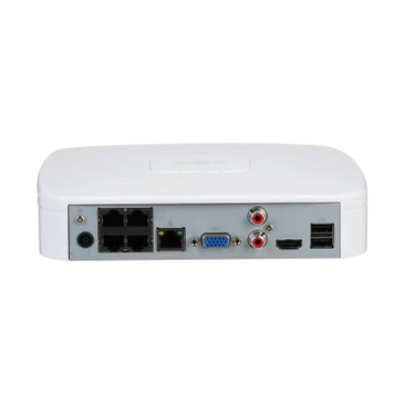 Dahua NVR4104-P-EI 1 port LAN, 4 ports PoE, compatible avec 4 caméras IP, Wizsense