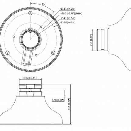 Dahua Dahua PFA107 montage adapter van aluminium