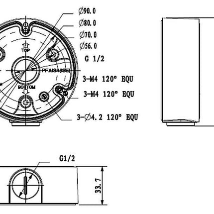 Dahua Dahua PFA135 mounting box for outdoor application